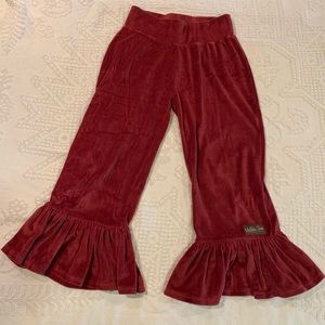 Matilda Jane Velvet Big Ruffle Pants